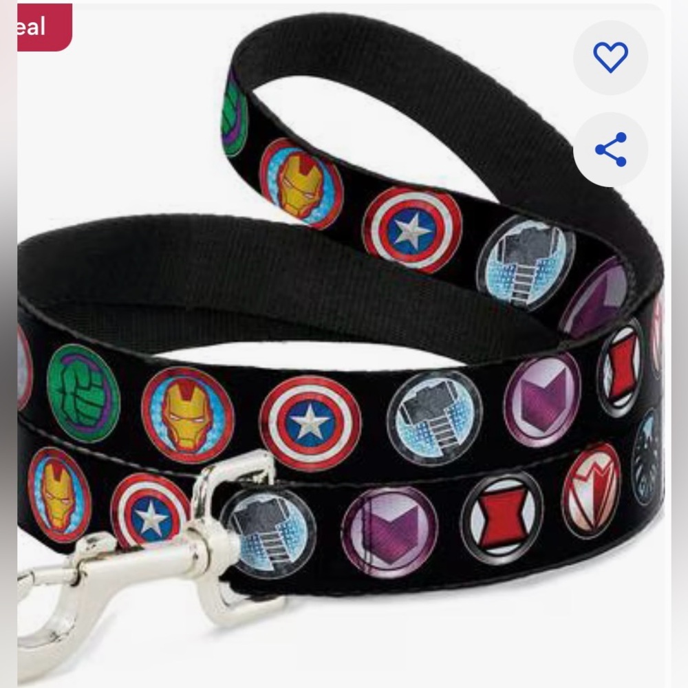 NWT Buckle-Down Marvel Avengers Icon pet leash